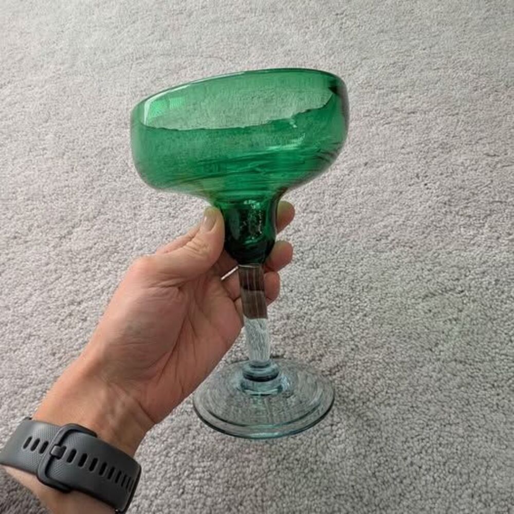 Margarita Green Blown Glass Cup